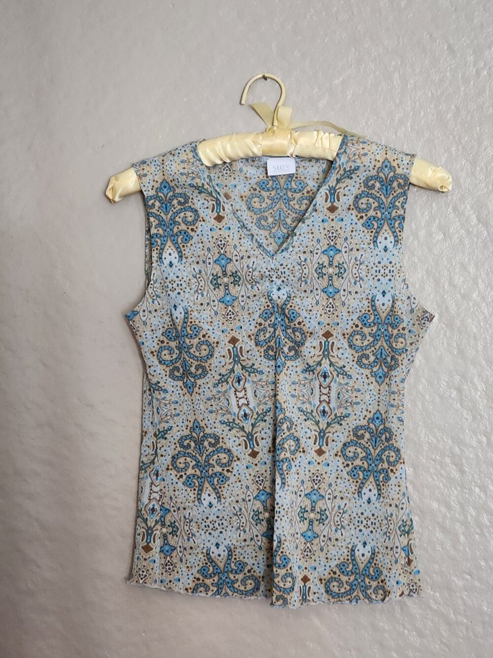 y2k paisley aqua bratz vibes top